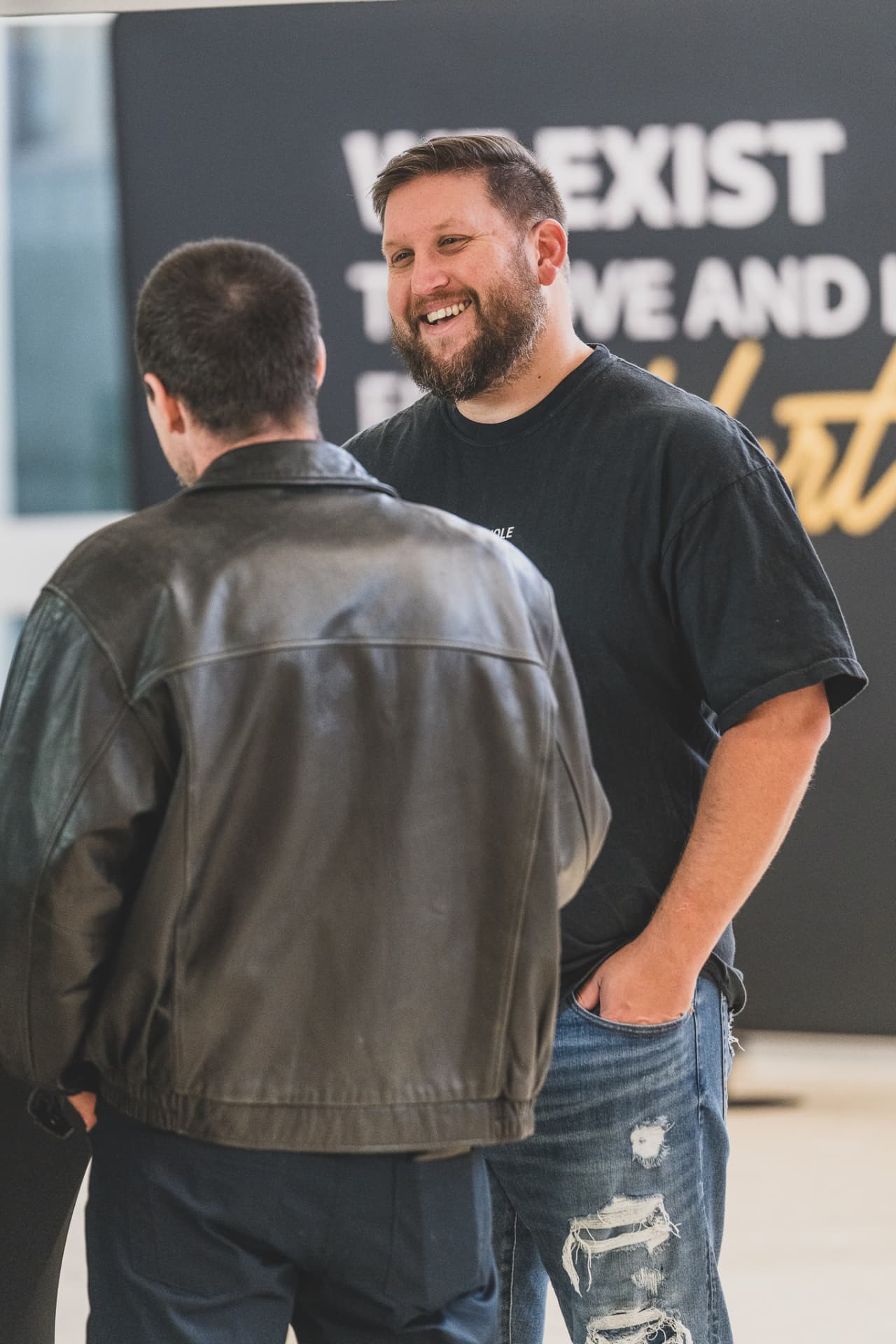 A Kingdom House volunteer welcoming a first-time guest